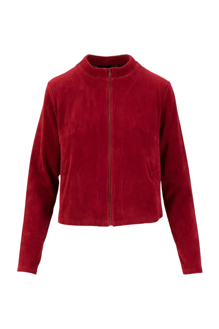 BLUTSGESCHWISTER JACK Jolly Zip Up fine needle red