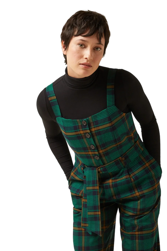 Ines Jumpsuit Leeds Check, evening blue