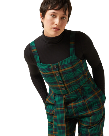 Ines Jumpsuit Leeds Check", evening blue