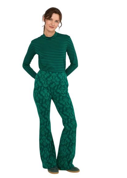 On a Winters Day Flared princess tapestry green