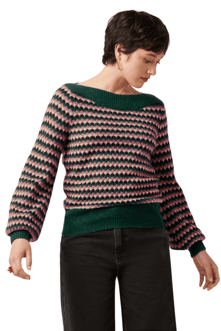 King Louie Erin Top Flora, pine green