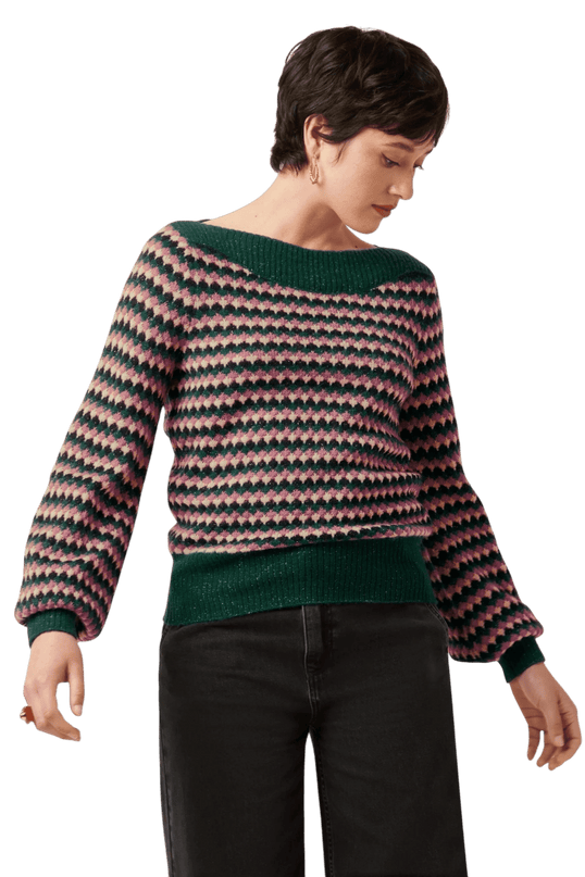 King Louie Erin Top Flora, pine green