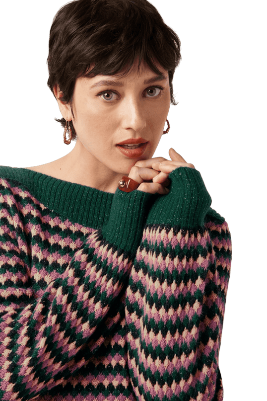 King Louie Erin Top Flora, pine green
