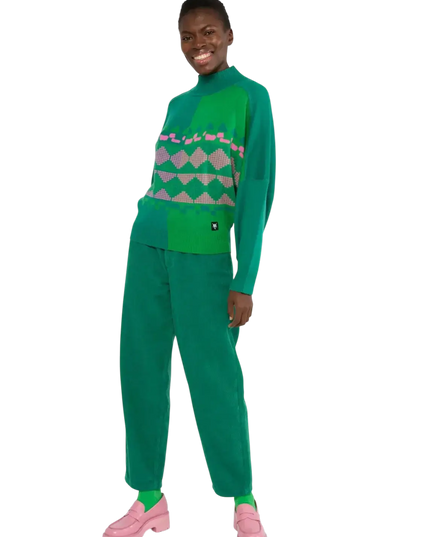 Diamond Loom Egg suéter grosso verde