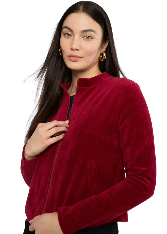 Jolly Zip Up feine Nadel rot