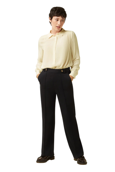 GARBO PINTUCK PANTS UNI RODEO BLACK