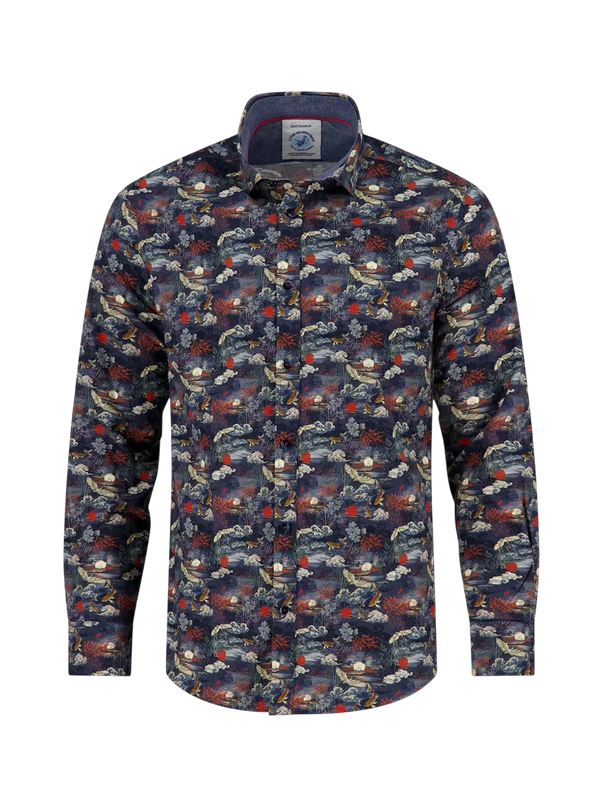 A fish named Fred blouse Fuji Dream, Navy