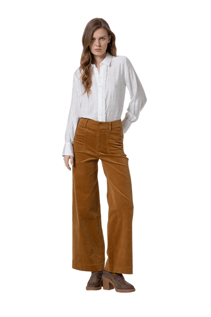 SURKANA flared pants "Esmeralda", mustard