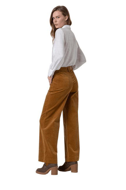 SURKANA flared pants "Esmeralda", mustard