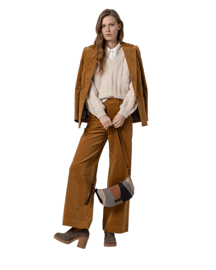 Calça flare SURKANA "Esmeralda", mostarda