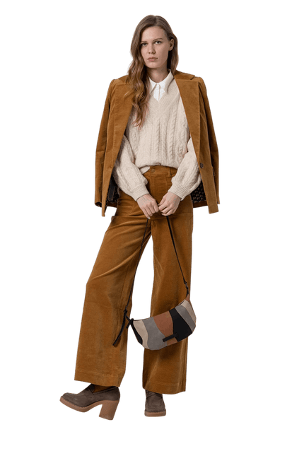 SURKANA flared pants "Esmeralda", mustard