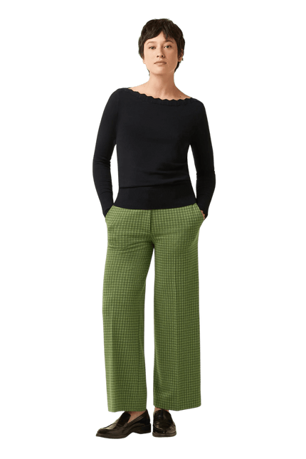Frederica Pants Ivy Check guacamole