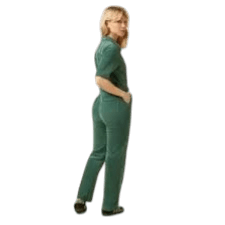 King Louie Garbo Zip Jumpsuit Corduroy, matcha green