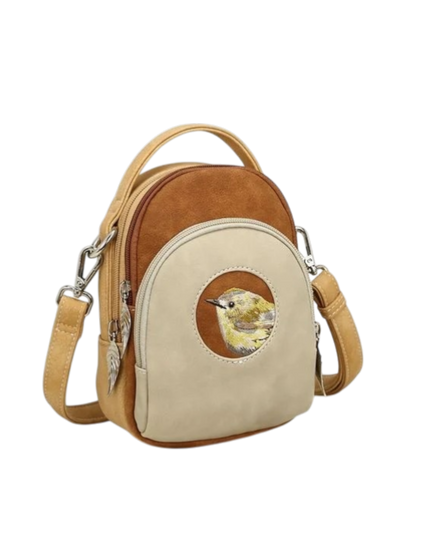 Ditty Hand-/schoudertas/crossbody Beige-Cognac-Peach