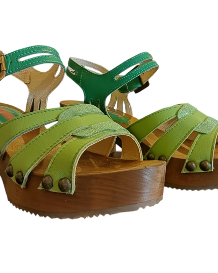 groene retro sandaal dames