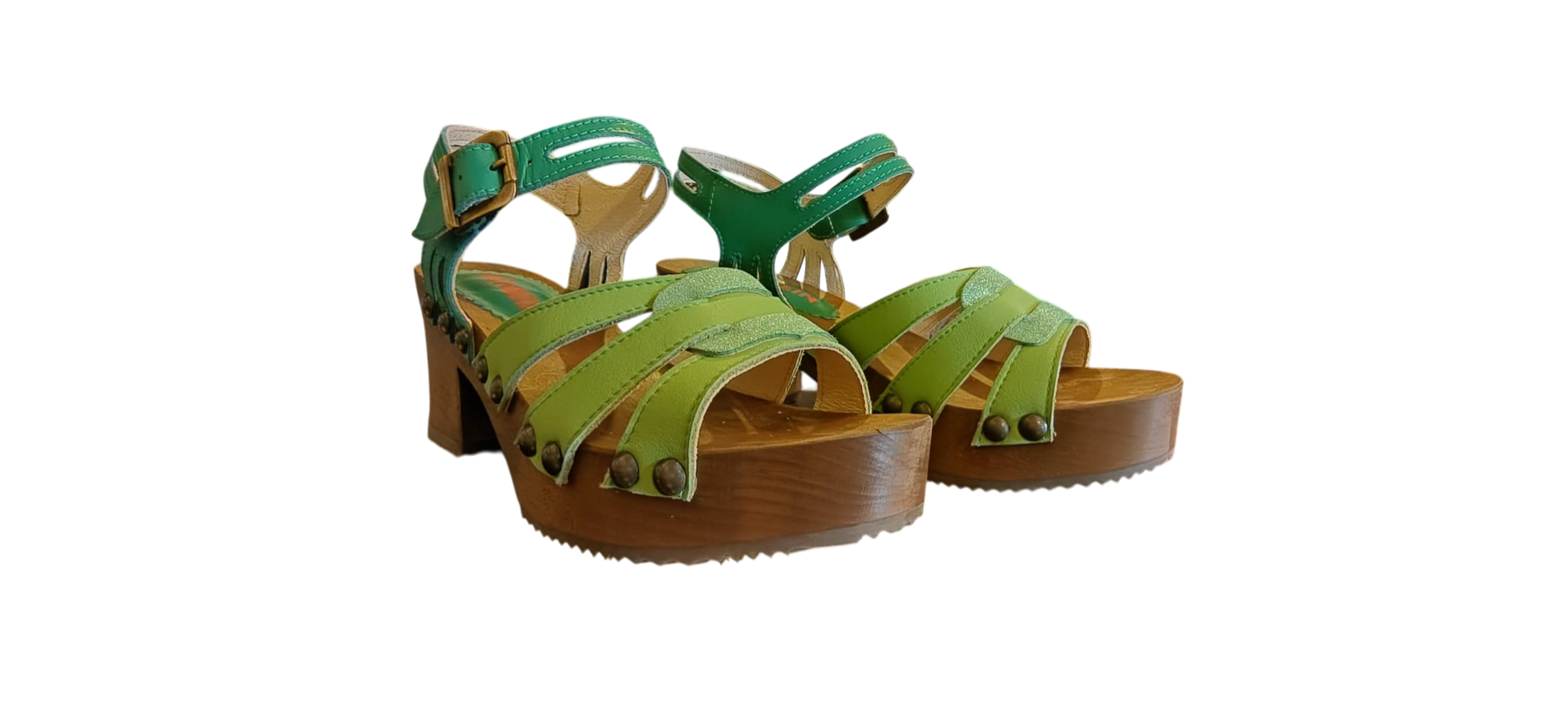 groene retro sandaal dames