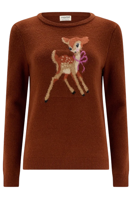 SUGARHILL BRIGHTON KIA JUMPER, BROWN VINTAGE BABY DEER