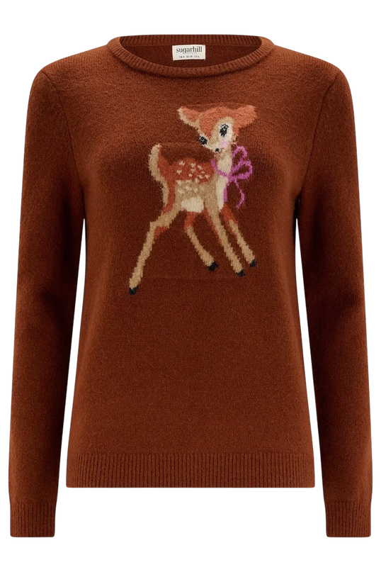 SUGARHILL BRIGHTON KIA JUMPER, BROWN VINTAGE BABY DEER