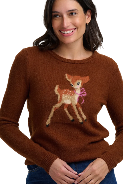 SUGARHILL BRIGHTON KIA JUMPER, BROWN VINTAGE BABY DEER