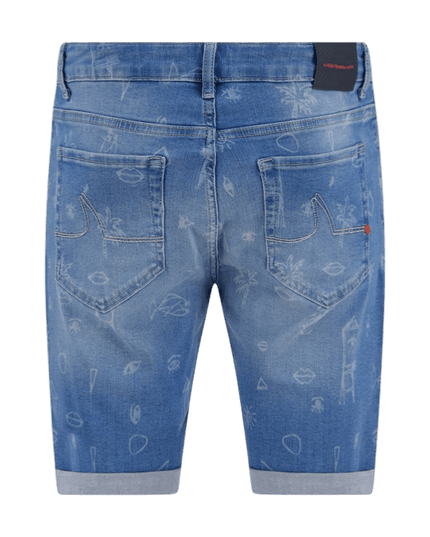 Short jeans estampado