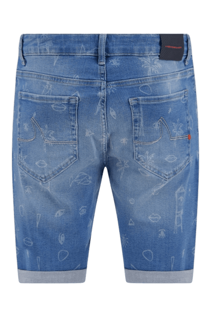 Jeans Printed Shorts