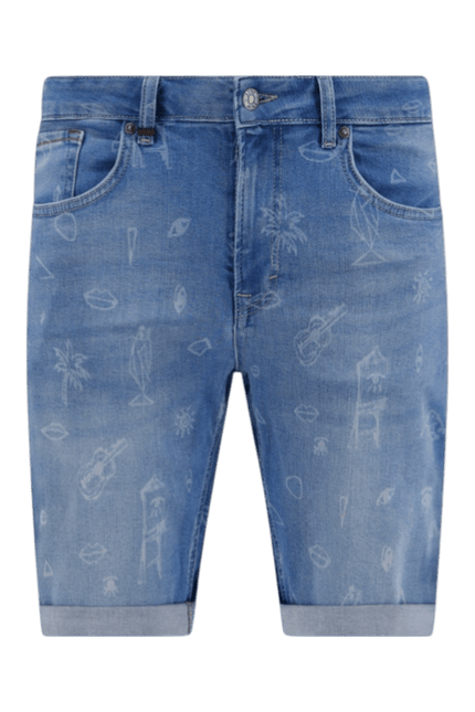 Jeans Printed Shorts