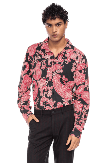 Juan black with floral print