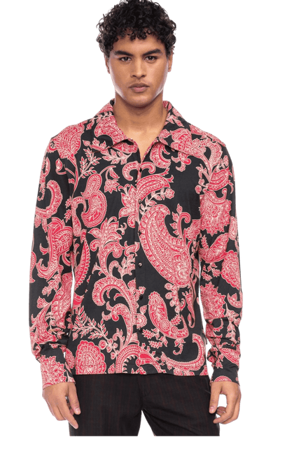Juan black with floral print