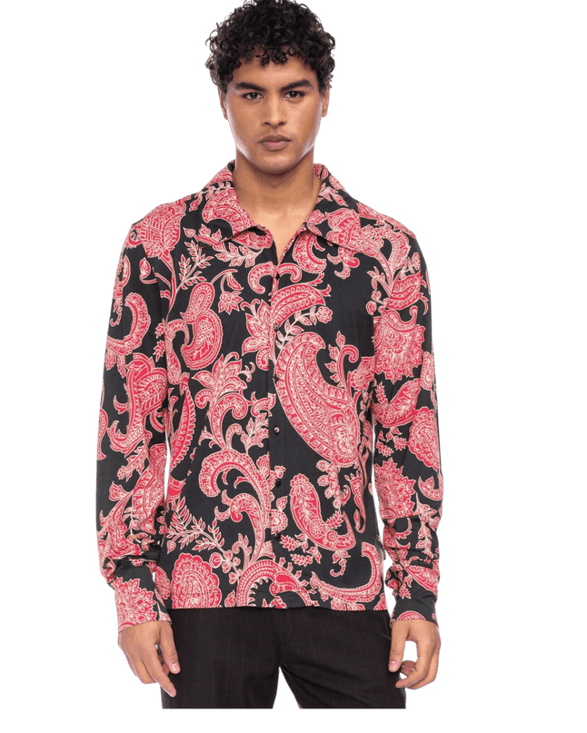 ATO BERLIN Juan zwart met bloemenprint