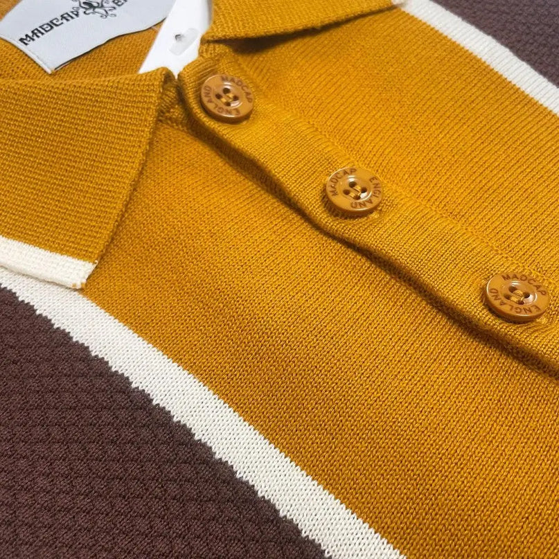 Junot Mod Wafel Paski Panel Polo Buckthorne