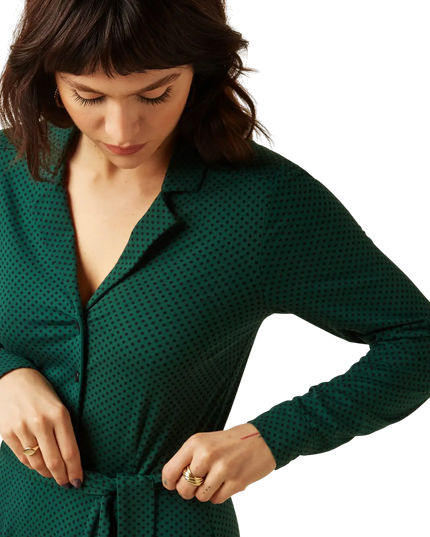 Lola Dress Piper, botanical green