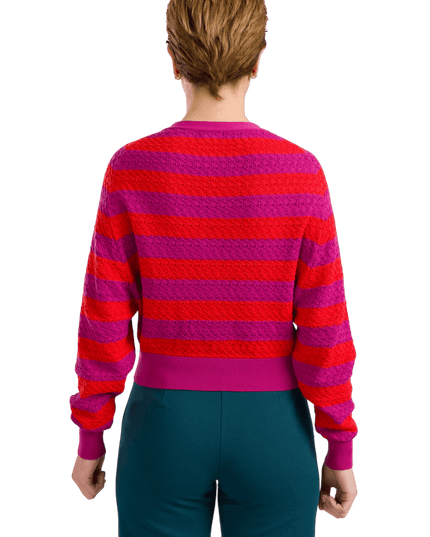 Cardigan Maglieria - Righe Fucsia