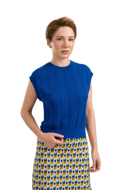 Knitwear Pippa Top - Blue