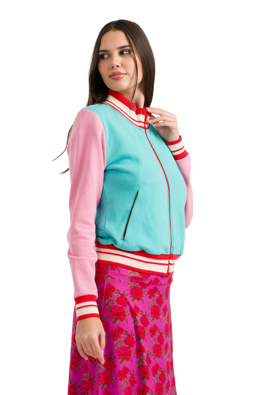 Chaqueta Sweat Lana Turquesa