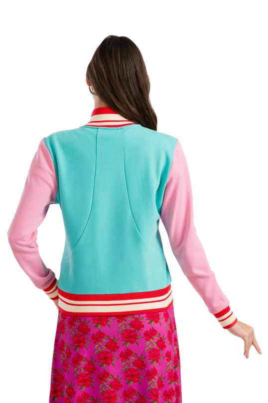 Chaqueta Sweat Lana Turquesa