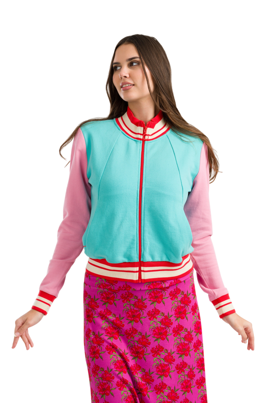 Chaqueta Sweat Lana Turquesa