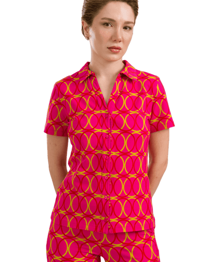 Blusa Lena Manga Curta Bubble Beat
