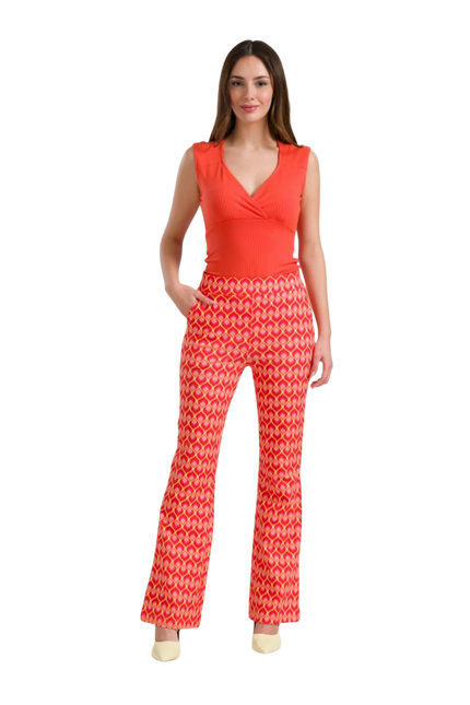 LIEKE Flared Pants Retro Touch