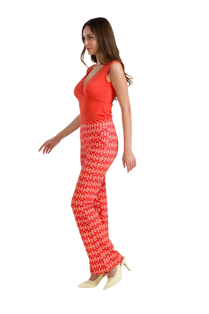 LIEKE Flared Pants Retro Touch