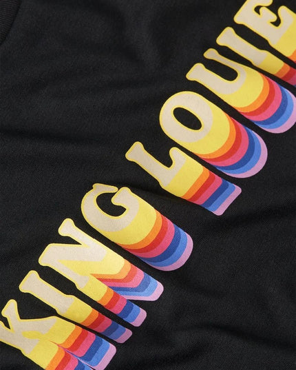 King Louie Camiseta Logo Estampa de Posicionamento", preto