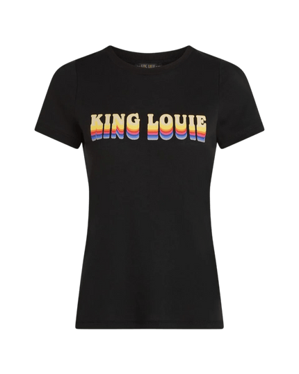 King Louie Camiseta Logo Estampa de Posicionamento", preto