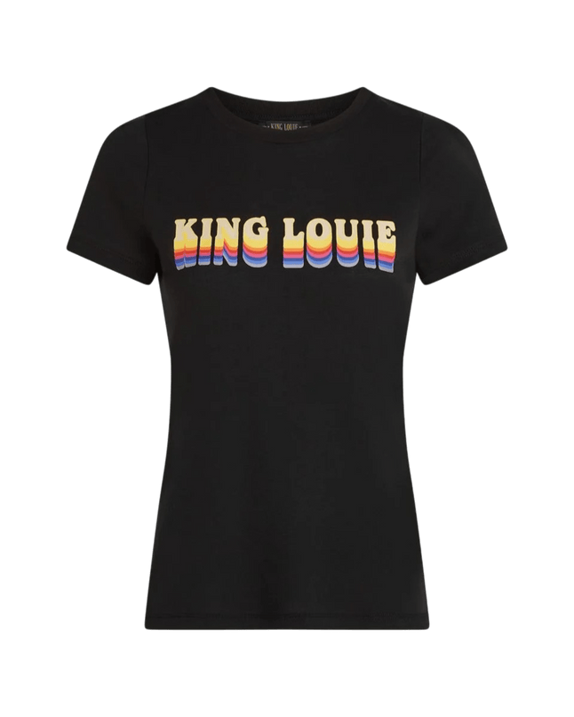 King Louie Camiseta Logo Estampa de Posicionamento", preto