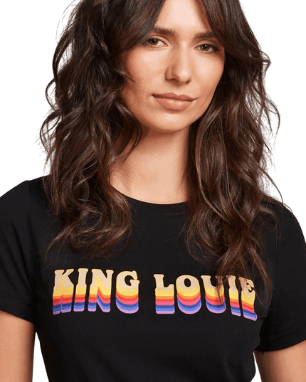 King Louie Camiseta Logo Estampa de Posicionamento", preto
