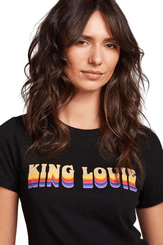 King Louie Camiseta Logo Estampa de Posicionamento", preto
