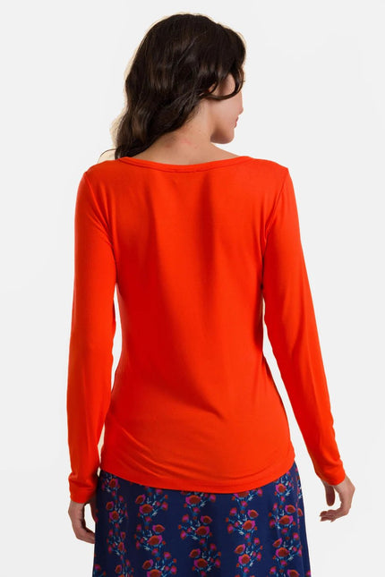 LALAMOUR Lynn Top, ecovero plain red