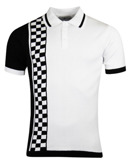 Maytal Mod Ska Check Stripe Polo