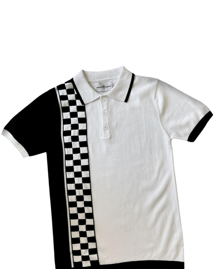 Maytal Mod Ska Check Stripe Polo