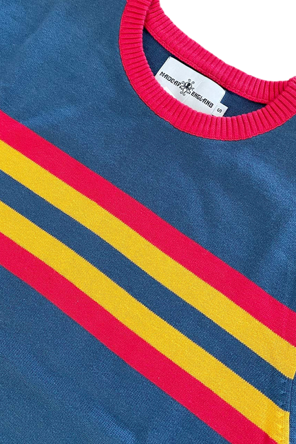 MADCAP WEEKENDER STRIPE KNIT TEE, KEY LARGO