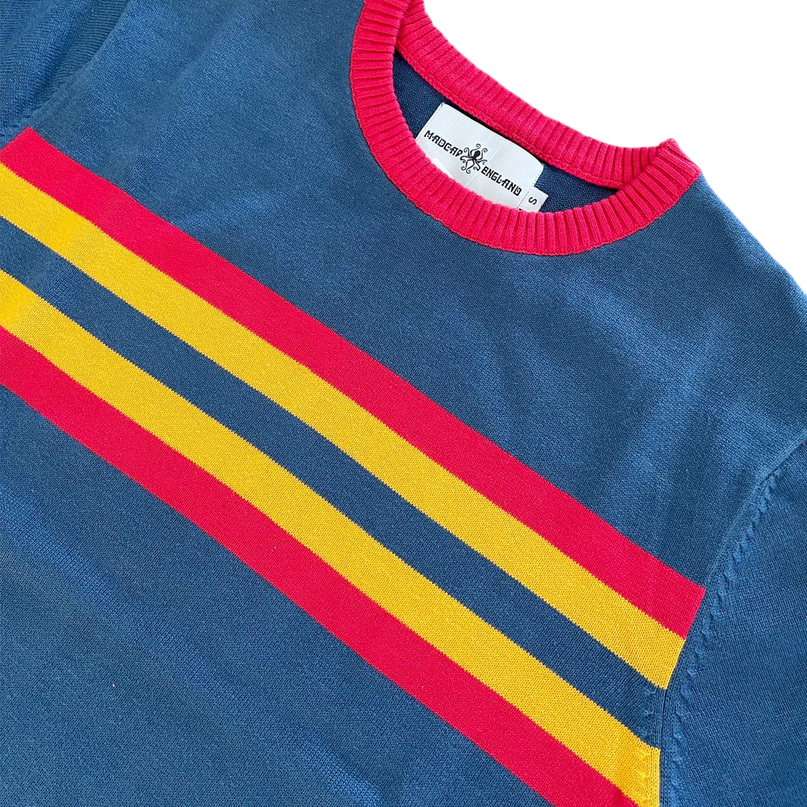 MADCAP WEEKENDER STRIPE KNIT TEE, KEY LARGO