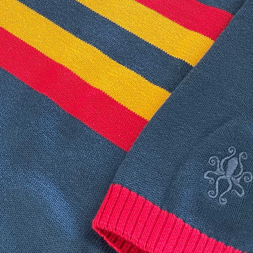 MADCAP WEEKENDER STRIPE KNIT TEE, KEY LARGO
